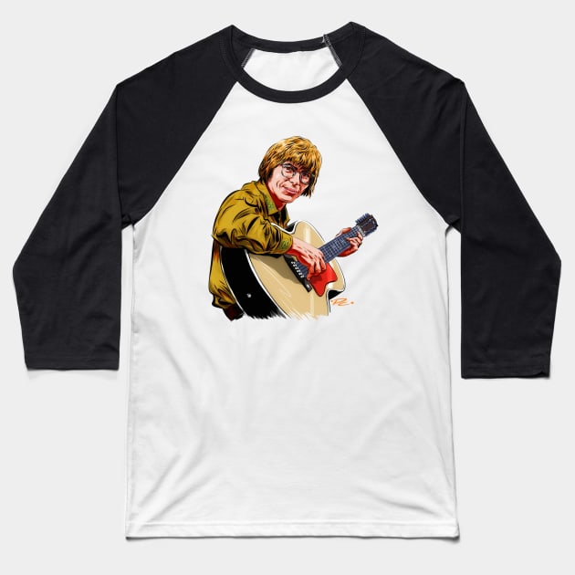 John Denver - An illustration by Paul Cemmick Baseball T-Shirt by PLAYDIGITAL2020